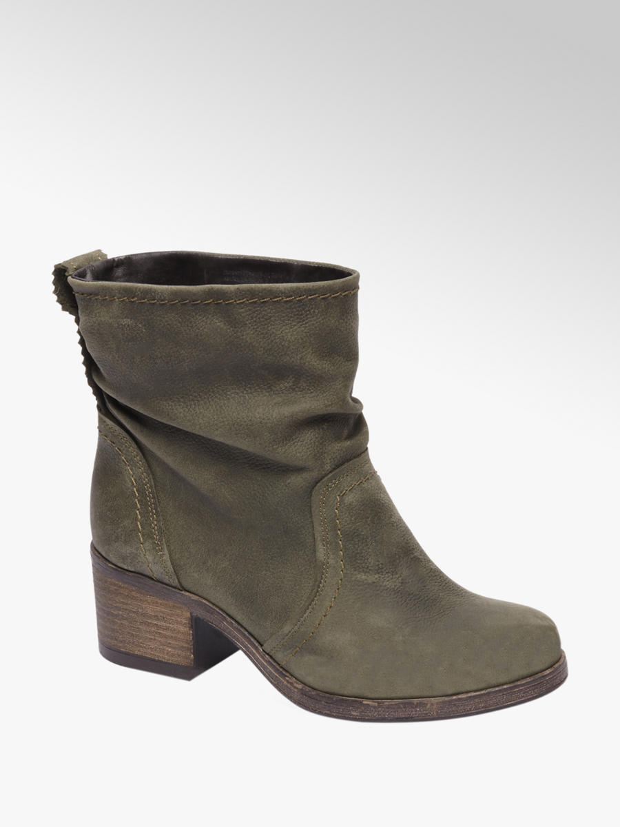 5th Avenue Groene enkellaars leer Gratis Bezorgd en Retour 5th Avenue Groene enkellaars leer Gratis Bezorgd en Retour